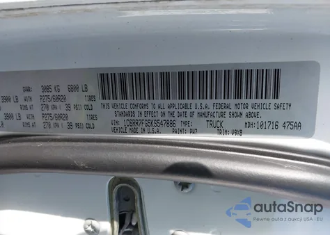 2019 Ram 1500 Classic Express 4X4 6'4 Box from USA, damaged, VIN 1C6RR7FG5KS547886